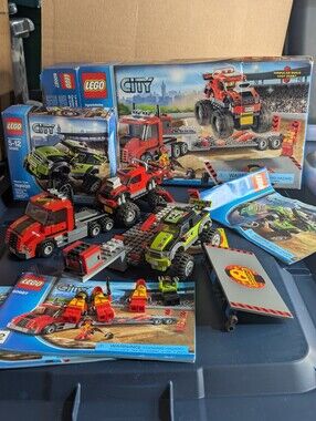 LEGO City 60027 60055 Monster Truck Transporter Monster Truck COMPLETE
